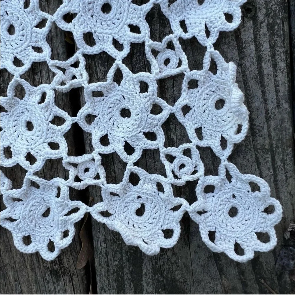 Crochet Doily Blanket Afghan Throw Topper Cottagecore Farmhouse